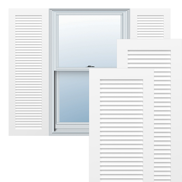 EnduraCore Composite, All Louver Louver Shutters (Per Pair - Hardware Not Included)