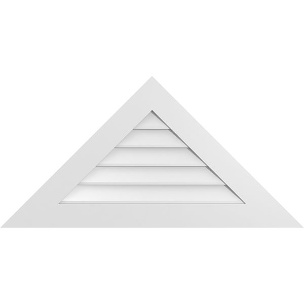 44"W x 22"H Triangle Surface Mount Signature Urethane Gable Vent 12/12 Pitch: Non-Functional, w/ 3-1/2"W x 1"P Standard Frame