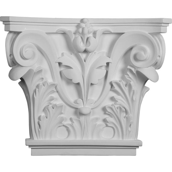 16 1/2"W x 13 5/8"H x 3 3/4"P Acanthus Leaf Pilaster Capital (Fits Pilasters up to 10 3/8 "W x 3/4"D)