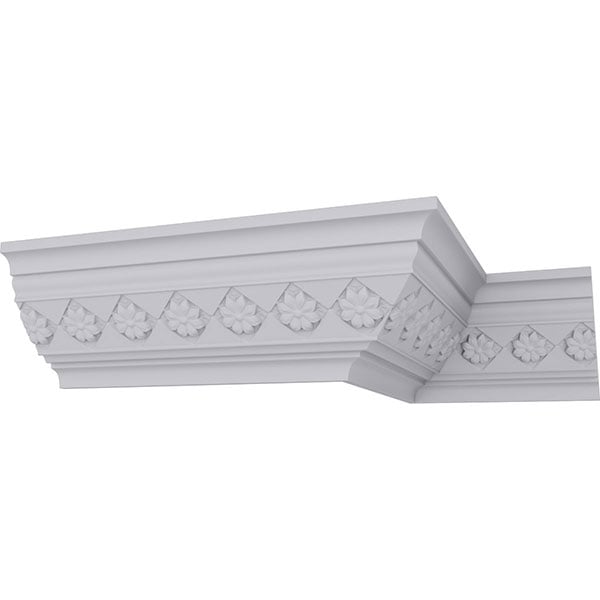 SAMPLE - 3 3/4"H x 3 1/4"P x 5 1/8"F x 12"L, (1 5/8" Repeat), Hurley Crown Moulding