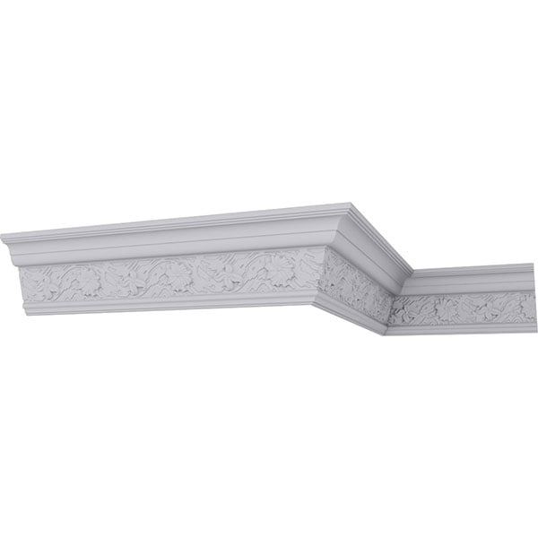 SAMPLE - 5 1/8"H x 3 3/8"P x 6 1/4"F x 12"L, (6 1/4" Repeat), Flowing Wind Crown Moulding
