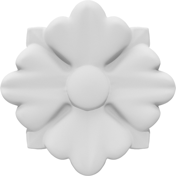 1"W x 1"H x 1/4"P Extra Petite Claremont Flower Rosette