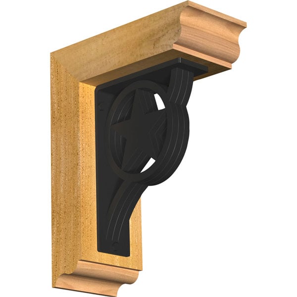 Austin Traditional Ironcrest Rustic Timber Wood Bracket