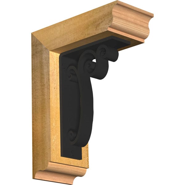 Avery Traditional Ironcrest Rustic Timber Wood Bracket