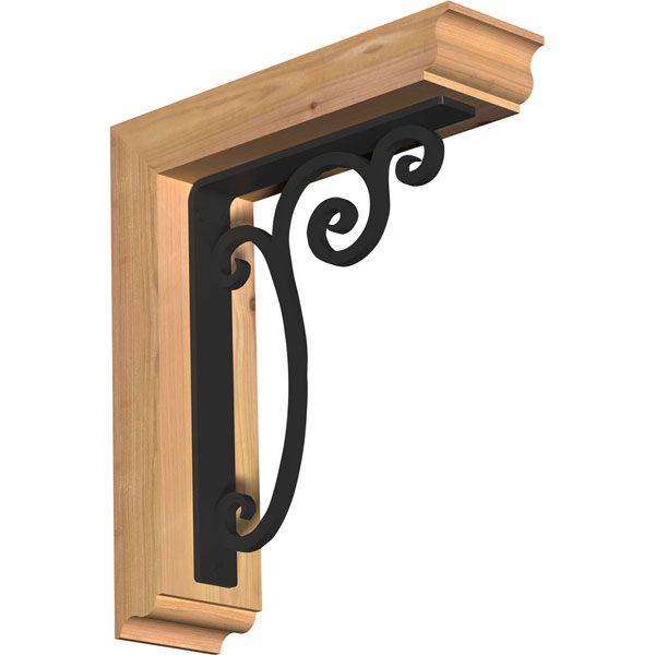 Avery Traditional Ironcrest Rustic Timber Wood Bracket