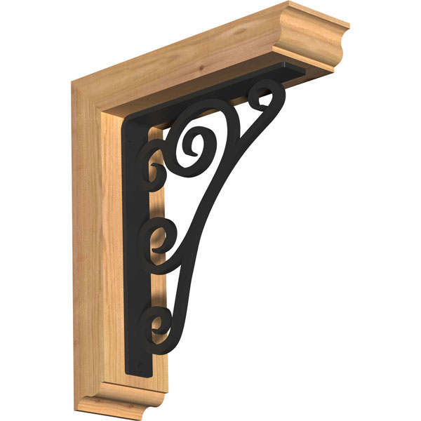 Tristan Traditional Ironcrest Rustic Timber Wood Bracket