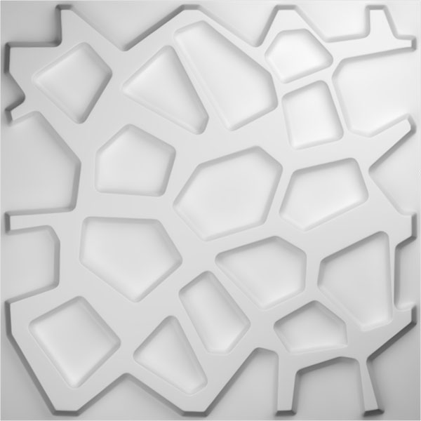 19 5/8"W x 19 5/8"H Dublin EnduraWall Decorative 3D Wall Panel, White