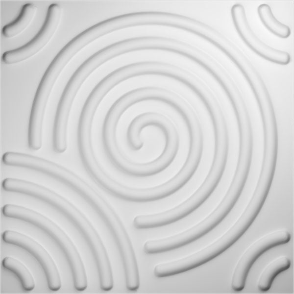 19 5/8"W x 19 5/8"H Spiral EnduraWall Decorative 3D Wall Panel (Covers 2.67 Sq. Ft.)