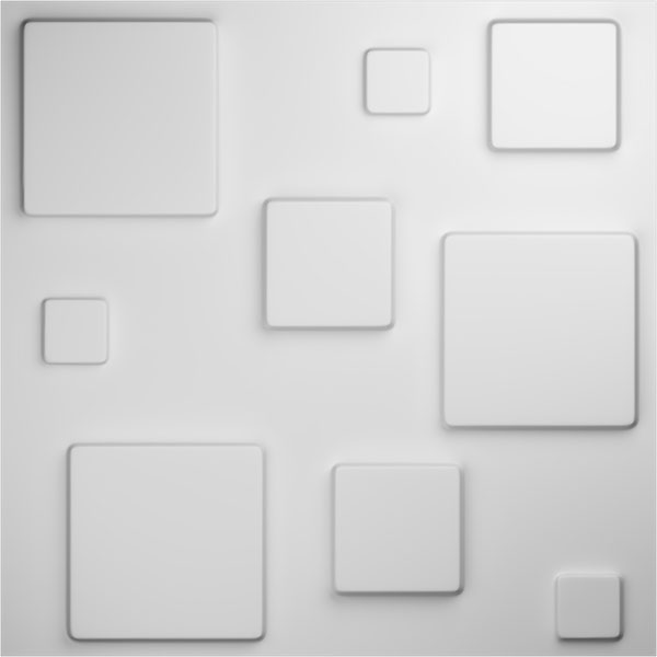 19 5/8"W x 19 5/8"H Devon EnduraWall Decorative 3D Wall Panel, White