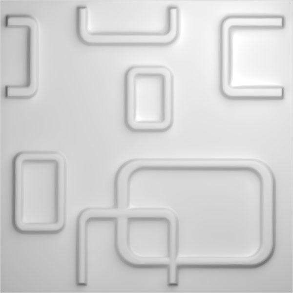 11 7/8"W x 11 7/8"H Oslo EnduraWall Decorative 3D Wall Panel, White