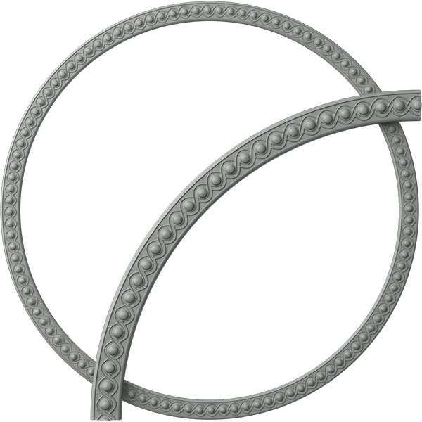69 3/4"OD x 63"ID x 3 3/8"W x 1"P Hillsborough Ceiling Ring (1/4 of complete circle)