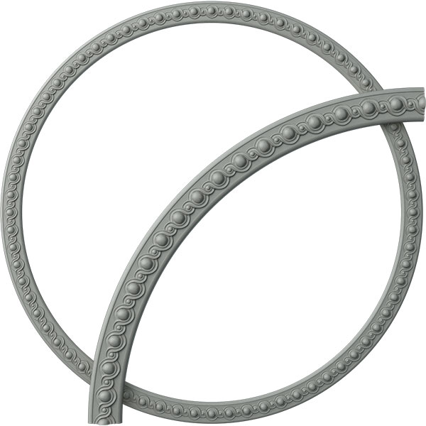 59 1/8"OD x 53 1/8"ID x 3"W x 1"P Hillsborough Ceiling Ring (1/4 of complete circle)