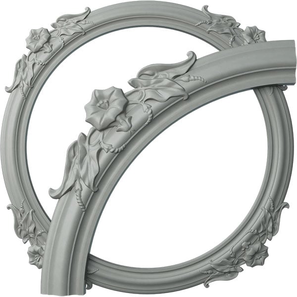 28 3/4"OD x 23 5/8"ID x 2 5/8"W x 7/8"P Flower Ceiling Ring (1/4 of complete circle)