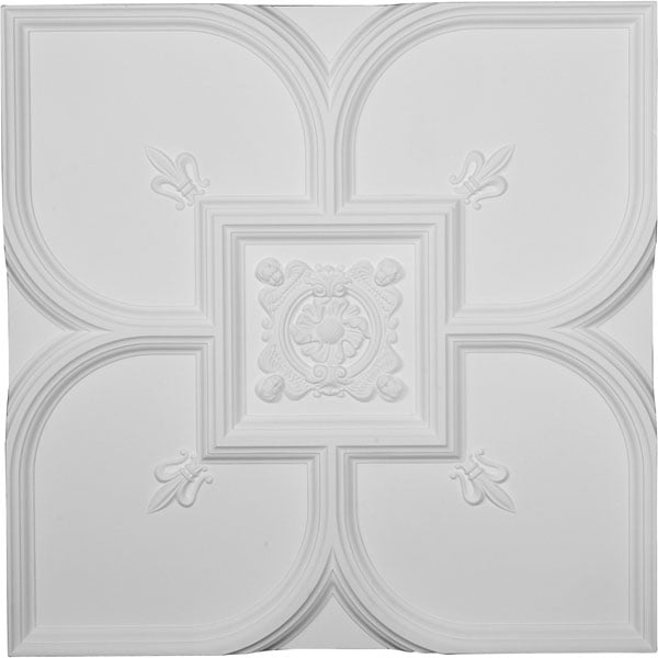 31 1/2"W x 31 1/2"H x 2 3/8"P Fleur-de-lis Ceiling Tile