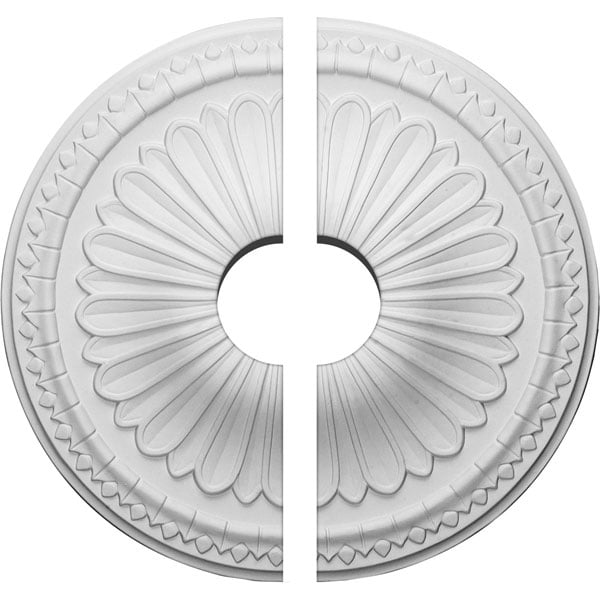 15"OD x 3 1/2"ID x 1 3/4"P Alexa Ceiling Medallion, Two Piece (Fits Canopies up to 3 1/2")
