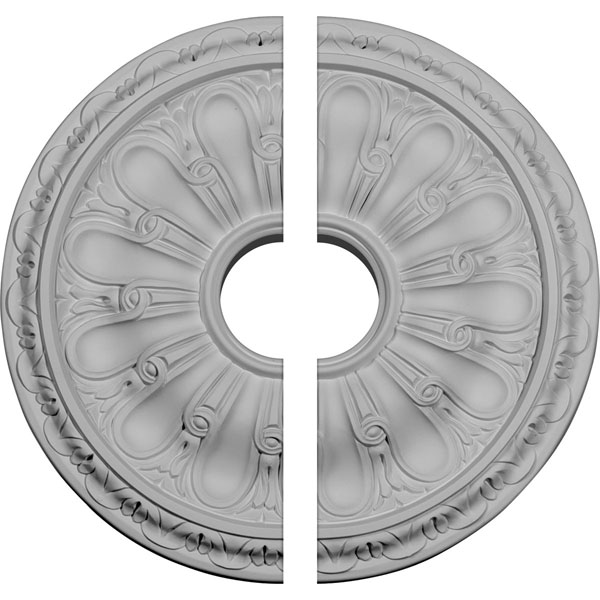 15 3/4"OD x 3 1/2"ID x 5/8"P Kirke Ceiling Medallion, Two Piece (Fits Canopies up to 3 3/4")