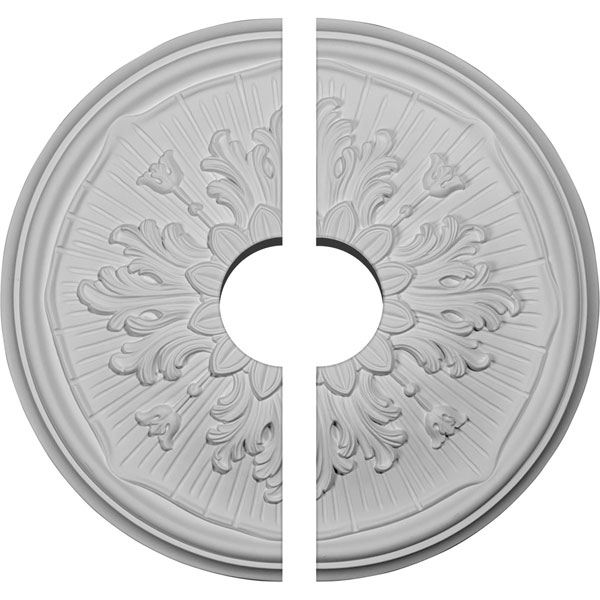 15 3/4"OD x 3 1/2"ID x 5/8"P Luton Ceiling Medallion, Two Piece (Fits Canopies up to 3 1/2")