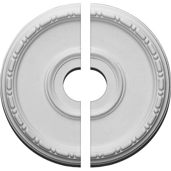 16 1/2"OD x 3 1/2"ID x 1 1/2"P Medea Ceiling Medallion, Two Piece (Fits Canopies up to 5 1/2")
