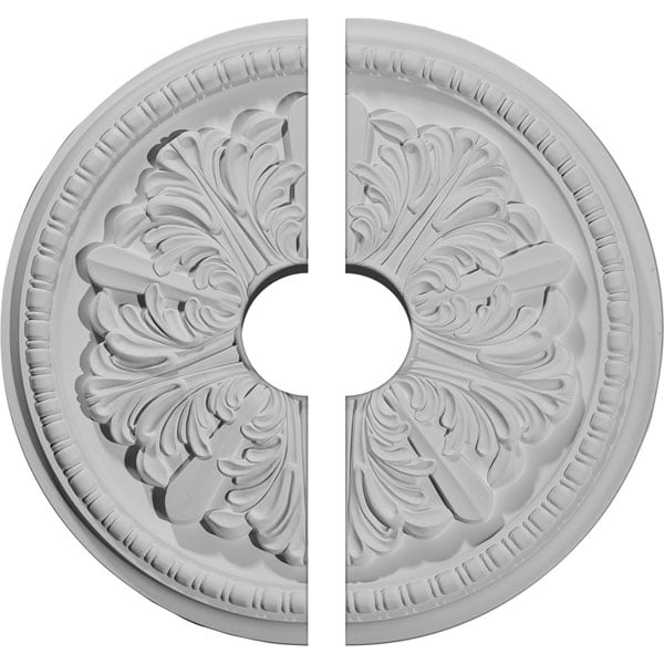 16 7/8"OD x 3 1/2"ID x 1 1/2"P Swindon Ceiling Medallion, Two Piece (Fits Canopies up to 3 1/2")