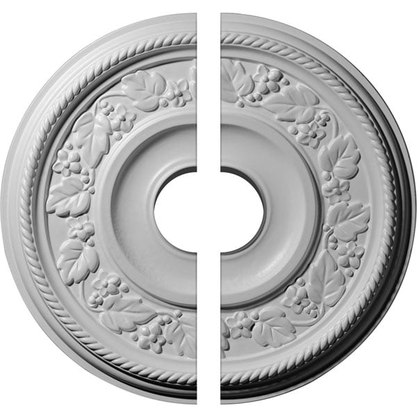 16 1/8"OD x 3 1/2"ID x 3/4"P Tyrone Ceiling Medallion, Two Piece (Fits Canopies up to 6 3/4")