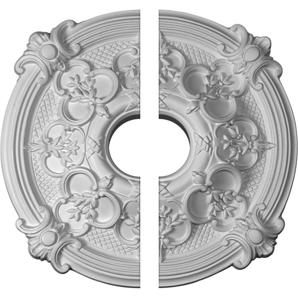 17 3/8"OD x 3 1/2"ID x 1 3/4"P Hamilton Ceiling Medallion, Two Piece (Fits Canopies up to 3 3/4")