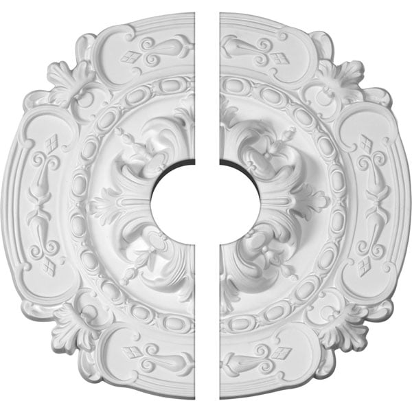 16 3/8"OD x 3 1/2"ID x 1 3/4"P Southampton Ceiling Medallion, Two Piece (Fits Canopies up to 3 1/2")