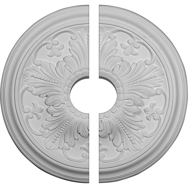 16 7/8"OD x 3 1/2"ID x 5/8"P Vienna Ceiling Medallion, Two Piece (Fits Canopies up to 3 1/2")