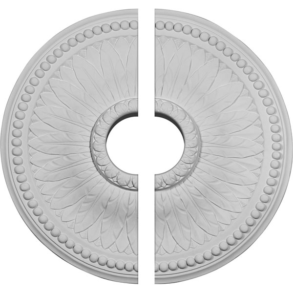18 1/8"OD x 3 1/2"ID x 3/4"P Bailey Ceiling Medallion, Two Piece (Fits Canopies up to 4")