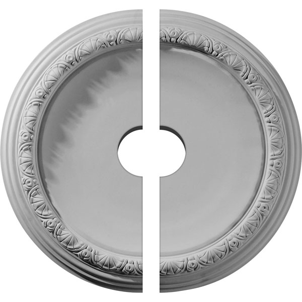 19 1/2"OD x 3 1/2"ID x 1 3/4"P Carlsbad Ceiling Medallion, Two Piece (Fits Canopies up to 14 1/4")