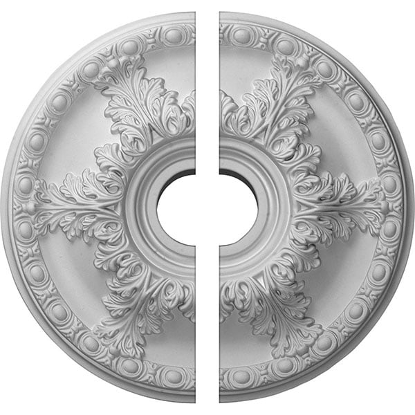 19"OD x 3 1/2"ID x 1 1/2"P Granada Ceiling Medallion, Two Piece (Fits Canopies up to 7 1/8")