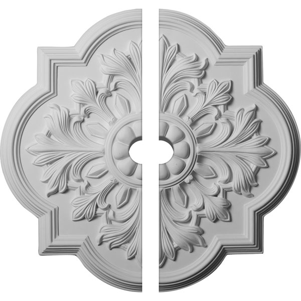 20"OD x 1 1/2"ID x 1 3/4"P Bonetti Ceiling Medallion, Two Piece (Fits Canopies up to 5 1/8")