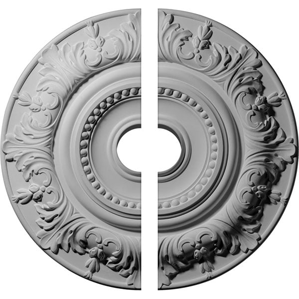 20 7/8"OD x 3 1/2"ID x 1 1/4"P Biddix Ceiling Medallion, Two Piece (Fits Canopies up to 7 1/2")