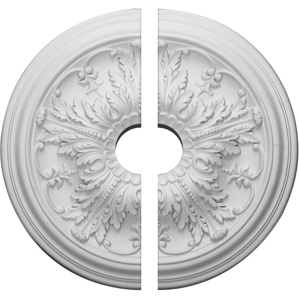 20"OD x 3 1/2"ID x 1 1/2"P Damon Ceiling Medallion, Two Piece (Fits Canopies up to 3 1/2")