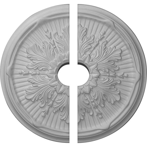 21"OD x 3 1/2"ID x 2"P Luton Ceiling Medallion, Two Piece (Fits Canopies up to 3 1/2")
