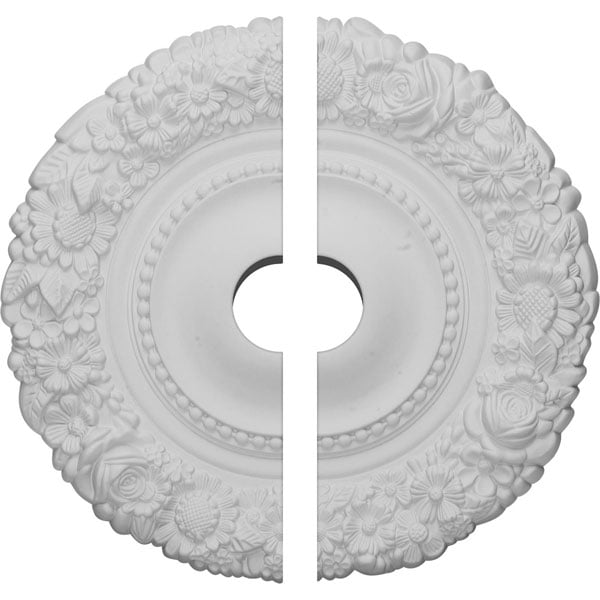 21"OD x 3 1/2"ID x 2"P Marseille Ceiling Medallion, Two Piece (Fits Canopies up to 7 3/8")