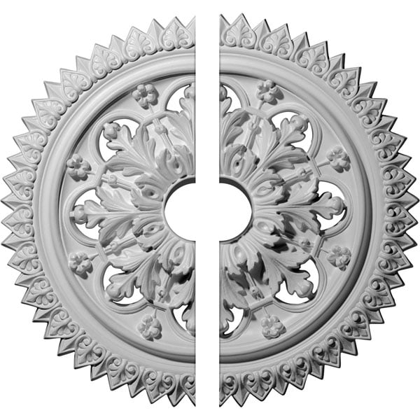 21 5/8"OD x 3 1/2"ID x 2 1/2"P York Ceiling Medallion, Two Piece (Fits Canopies up to 3 5/8")