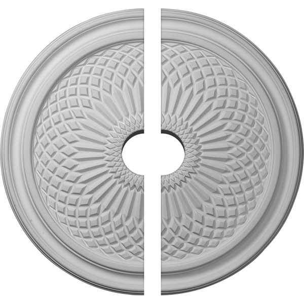 22"OD x 3 1/2"ID x 1 3/4"P Trinity Ceiling Medallion, Two Piece (Fits Canopies up to 3 1/2")