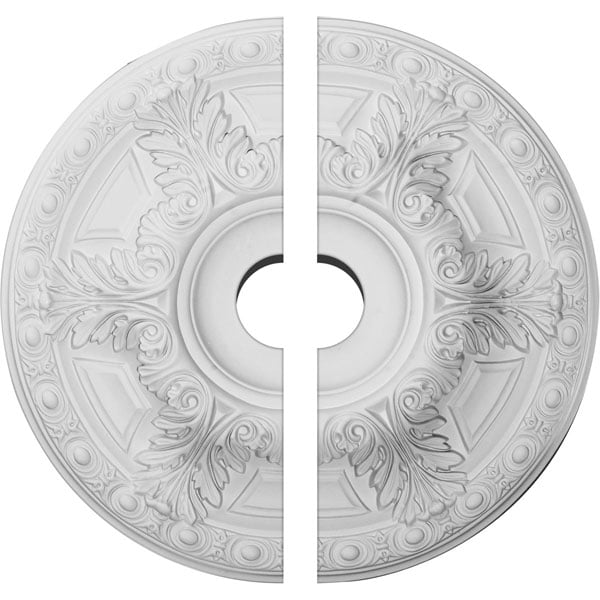 23 1/2"OD x 3 1/2"ID x 2 3/4"P Granada Ceiling Medallion, Two Piece (Fits Canopies up to 7 1/8")
