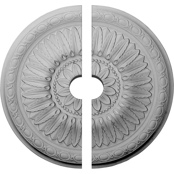 24"OD x 3 1/2"ID x 1 5/8"P Temple Ceiling Medallion, Two Piece (Fits Canopies up to 9 1/4")