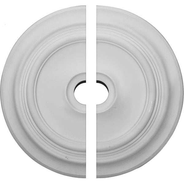 24 3/8"OD x 3 1/2"ID x 1 1/2"P Traditional Ceiling Medallion, Two Piece (Fits Canopies up to 5 1/2")