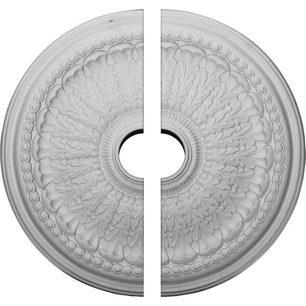 27"OD x 4 1/2"ID x 2 1/2"P Brunswick Ceiling Medallion, Two Piece (Fits Canopies up to 4 1/2")