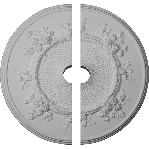 27"OD x 3 1/2"ID x 1 1/8"P Flower Ceiling Medallion, Two Piece (Fits Canopies up to 3 7/8")