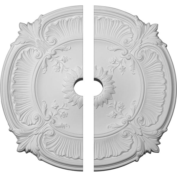 30 1/8"OD x 3"ID x 1 1/2"P Attica Acanthus Leaf Ceiling Medallion, Two Piece (Fits Canopies up to 3 1/4")