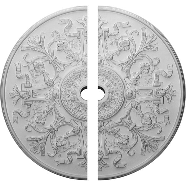 33"OD x 2 1/2"ID x 1 3/4"P Versailles Ceiling Medallion, Two Piece (Fits Canopies up to 3 1/4")
