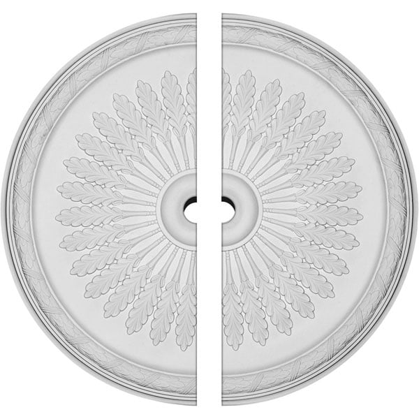 36"OD x 3"ID x 1 1/2"P Juniper Ceiling Medallion, Two Piece (Fits Canopies up to 7")