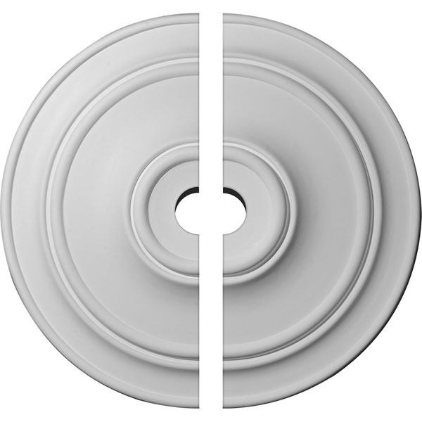 40 1/4"OD x 5"ID x 3 1/8"P Small Classic Ceiling Medallion, Two Piece (Fits Canopies up to 10")