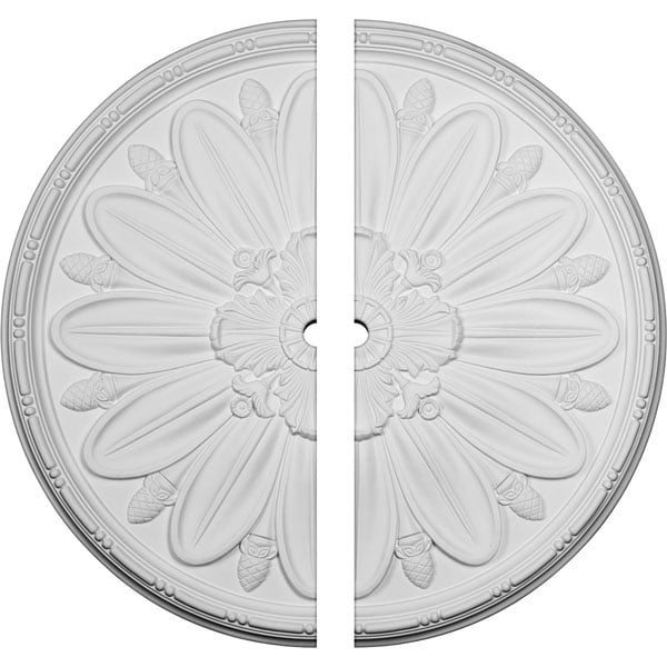 40"OD x 2"ID x 1 7/8"P Delfina Ceiling Medallion, Two Piece (Fits Canopies up to 2")