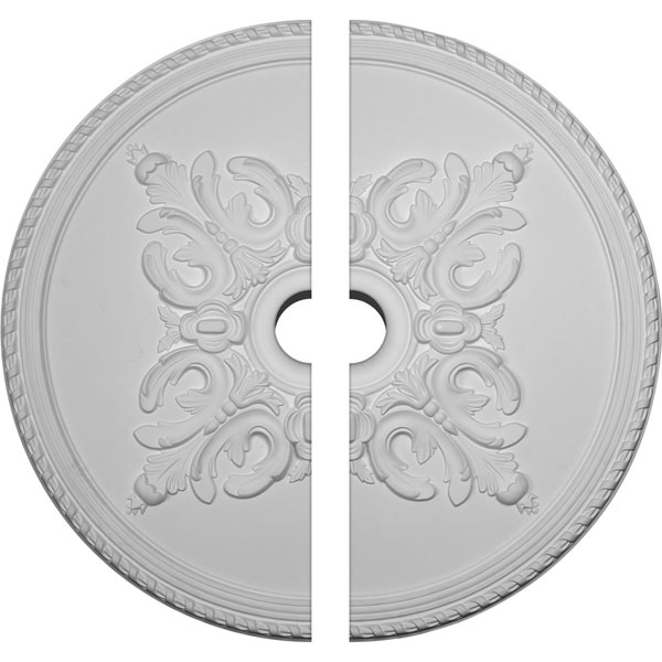 40 5/8"OD x 5 1/2"ID x 1 3/4"P Milton Ceiling Medallion, Two Piece (Fits Canopies up to 7 7/8")