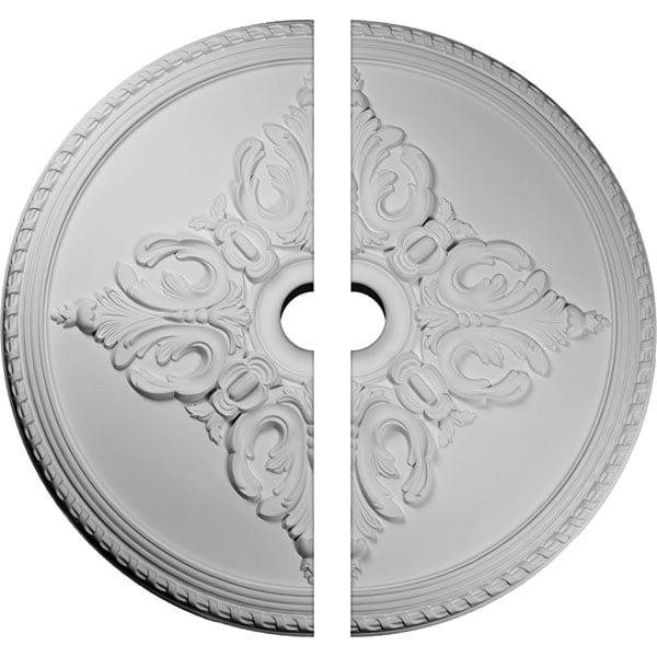 54 1/4"OD x 6"ID x 2 7/8"P Milton Ceiling Medallion, Two Piece (Fits Canopies up to 10 1/2")