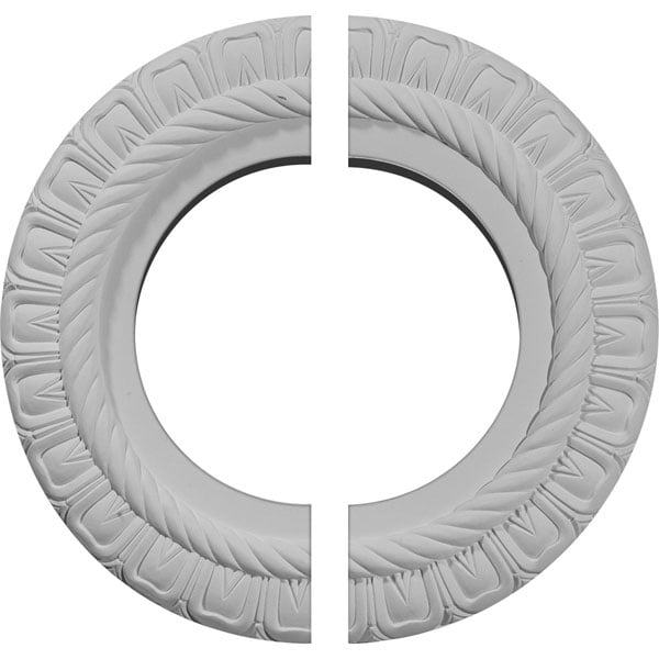 10 5/8"OD x 5 3/4"ID x 1/2"P Claremont Ceiling Medallion, Two Piece (Fits Canopies up to 7")